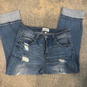 Women's Blue Distressed Jeans